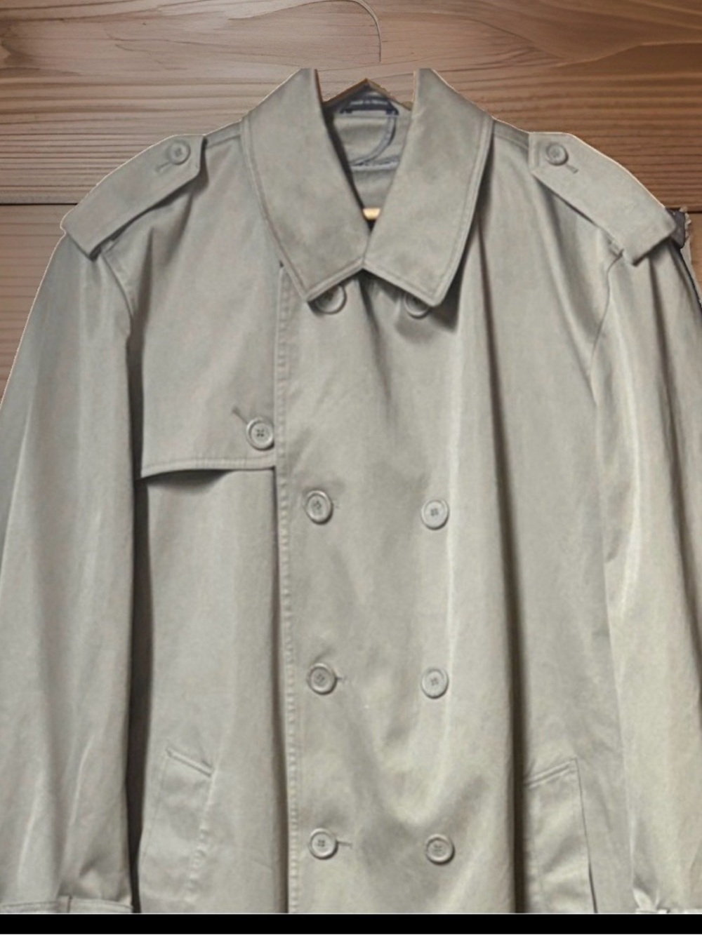 Oleg Cassini Vintage Men’s Gray Trenchcoat Removable Lining All Weather